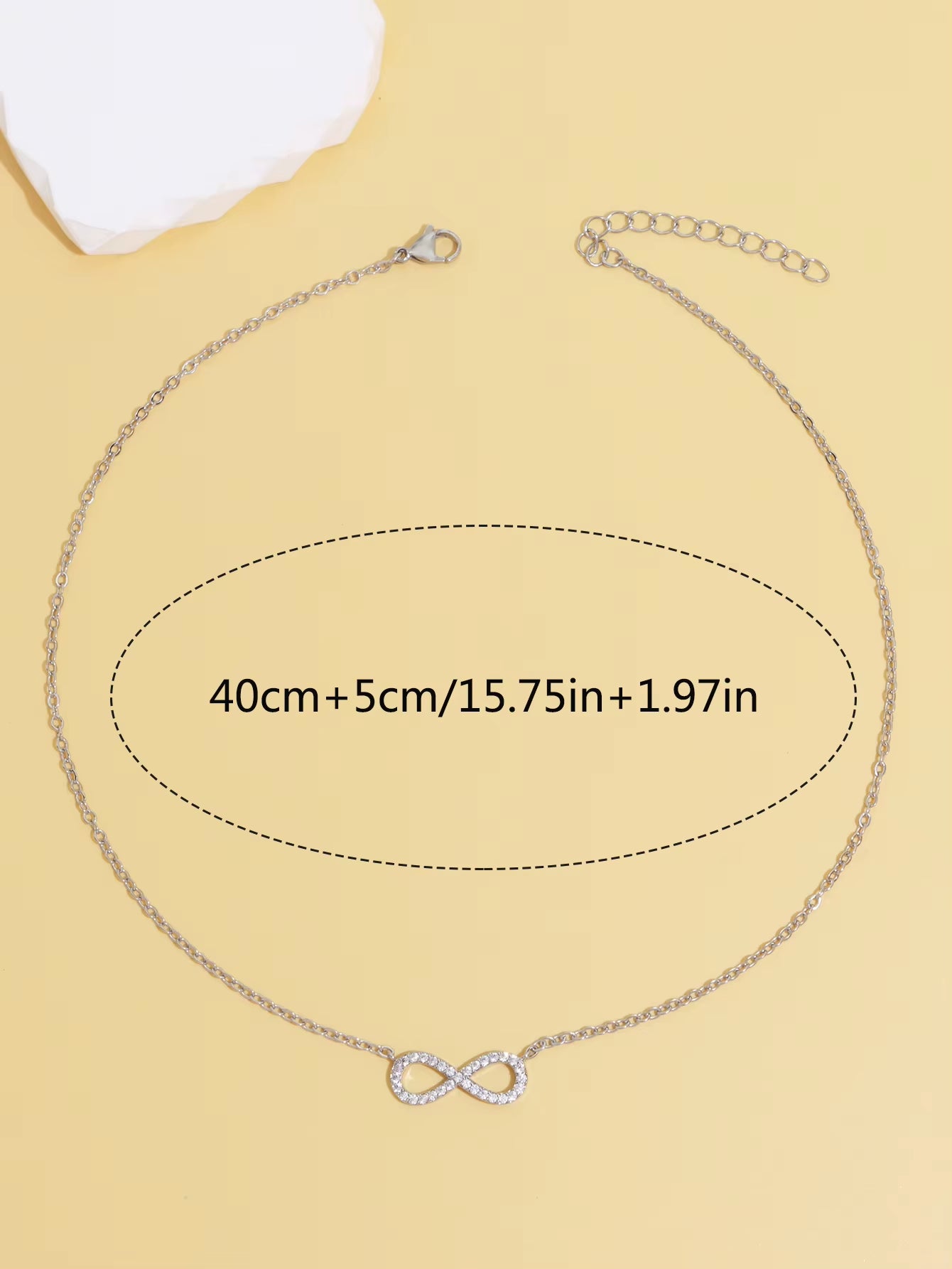 Elegant Infinity Pendant Necklace for Women - Timeless Zircon Jewelry Gift for Any Occasion