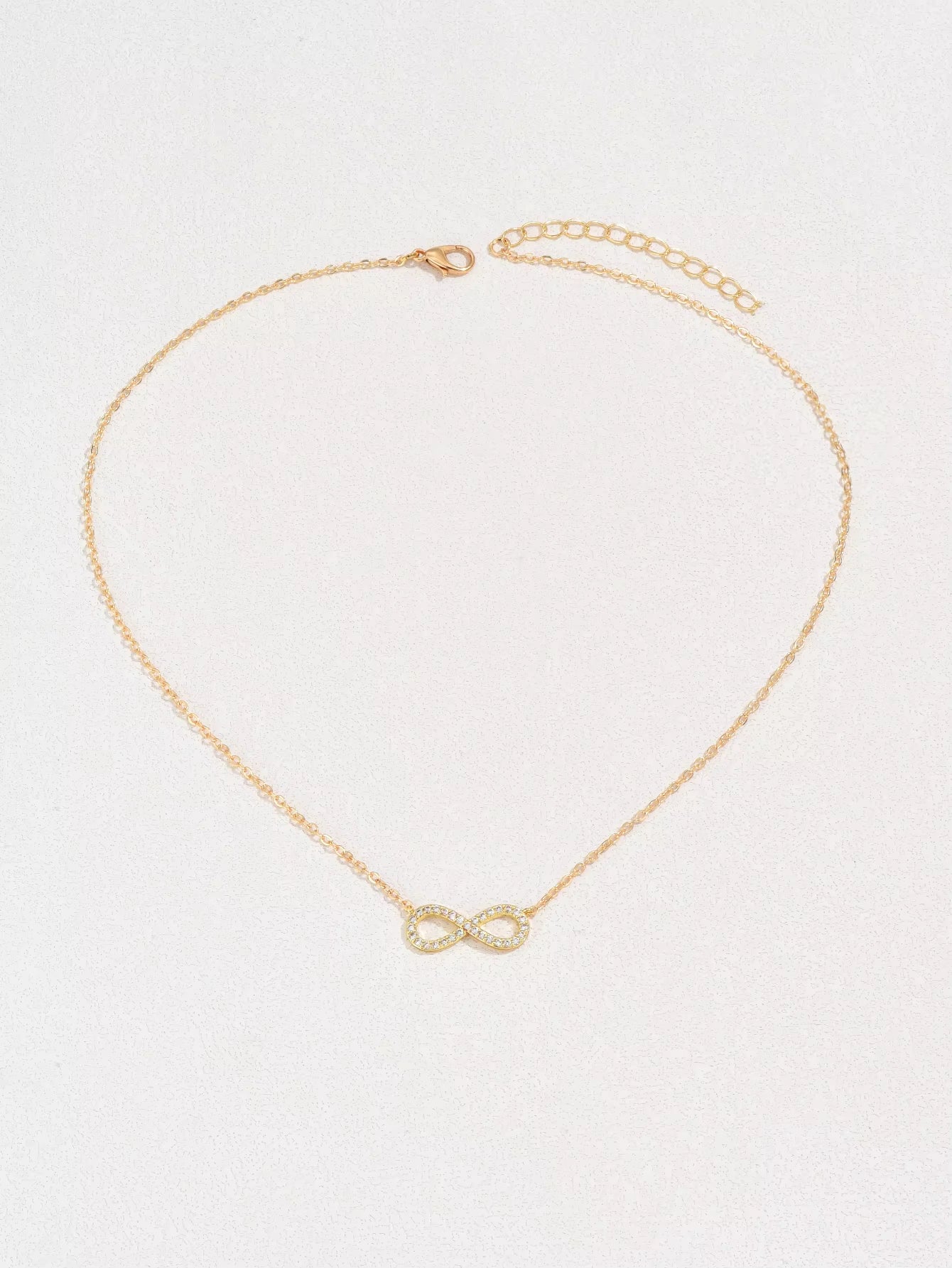 Elegant Infinity Pendant Necklace for Women - Timeless Zircon Jewelry Gift for Any Occasion