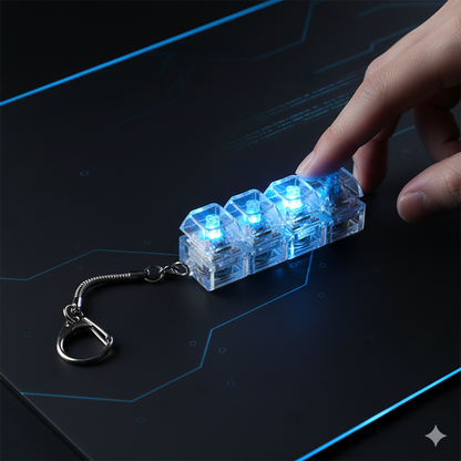 Get Your Hands on This 4/9 Keys Mechanical Keyboard Axis Tester - Perfect Stress Relief Keychain for DIY Enthusiasts!